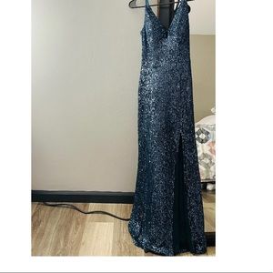 Blue prom dress